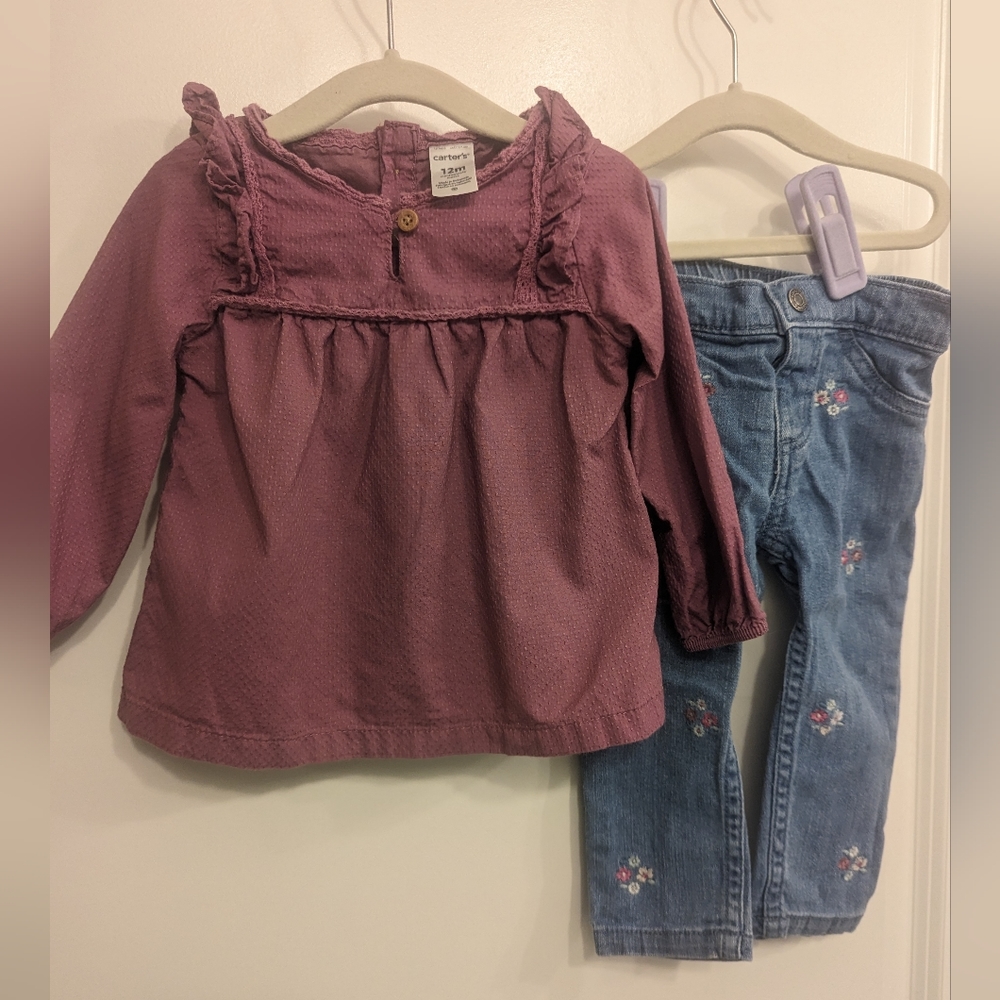 Carter's Casual toddler outfit, 12m girls